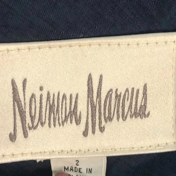 Neiman Marcus Navy Blue with Hot Pink Accents Trench Coat Raincoat - Picture 7 of 8